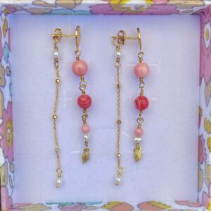 Coral Glow Earring inkl. lås med kæde ✨ The Beginning – anniversary collection