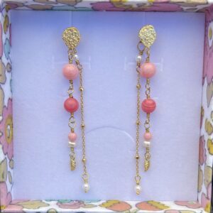 Coral Glow Earring inkl. lås med kæde ✨ The Beginning – anniversary collection