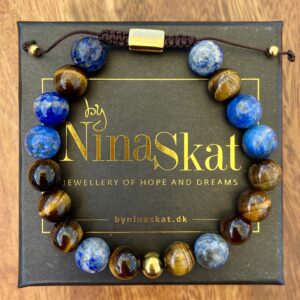 Atlas herrearmbånd – Lapis lazuli & Tigerøje