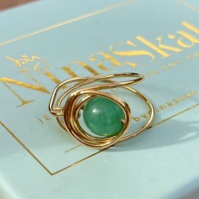 AURA ring – Grøn jade