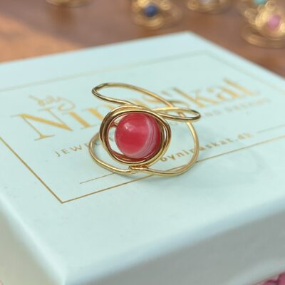 AURA ring – Rhodochrosit