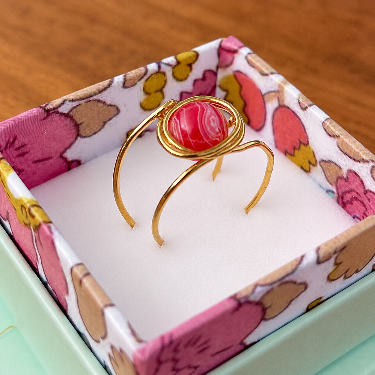 AURA ring – Rhodochrosit